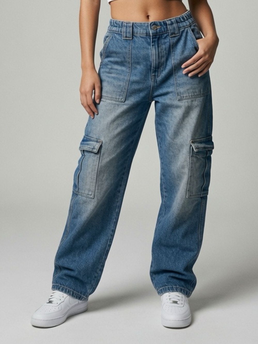 Urban Outfitters BDG Wide-Leg Cargo Skate Jeans 28w 32L